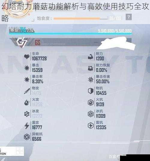 幻塔耐力蘑菇功能解析与高效使用技巧全攻略