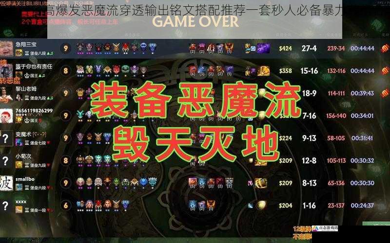 鬼谷子高爆发恶魔流穿透输出铭文搭配推荐一套秒人必备暴力装组合攻略