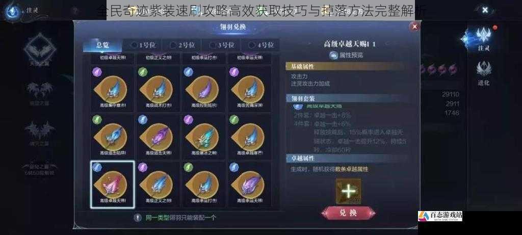 全民奇迹紫装速刷攻略高效获取技巧与掉落方法完整解析