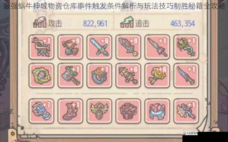 最强蜗牛神域物资仓库事件触发条件解析与玩法技巧制胜秘籍全攻略