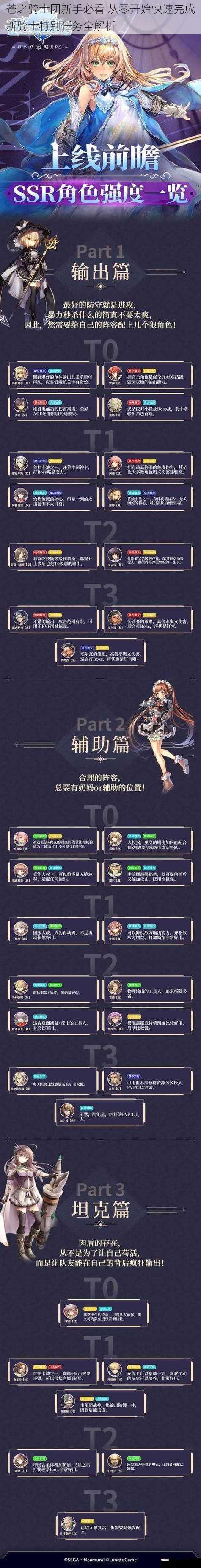苍之骑士团新手必看 从零开始快速完成新骑士特别任务全解析