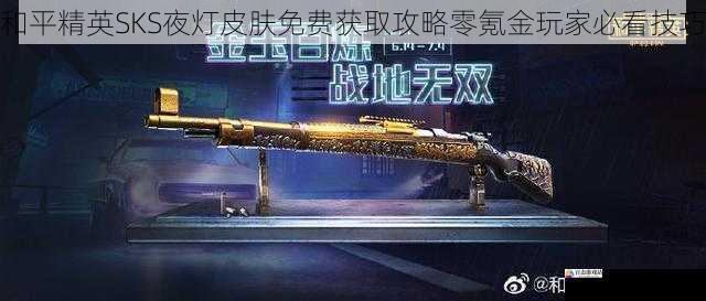 和平精英SKS夜灯皮肤免费获取攻略零氪金玩家必看技巧