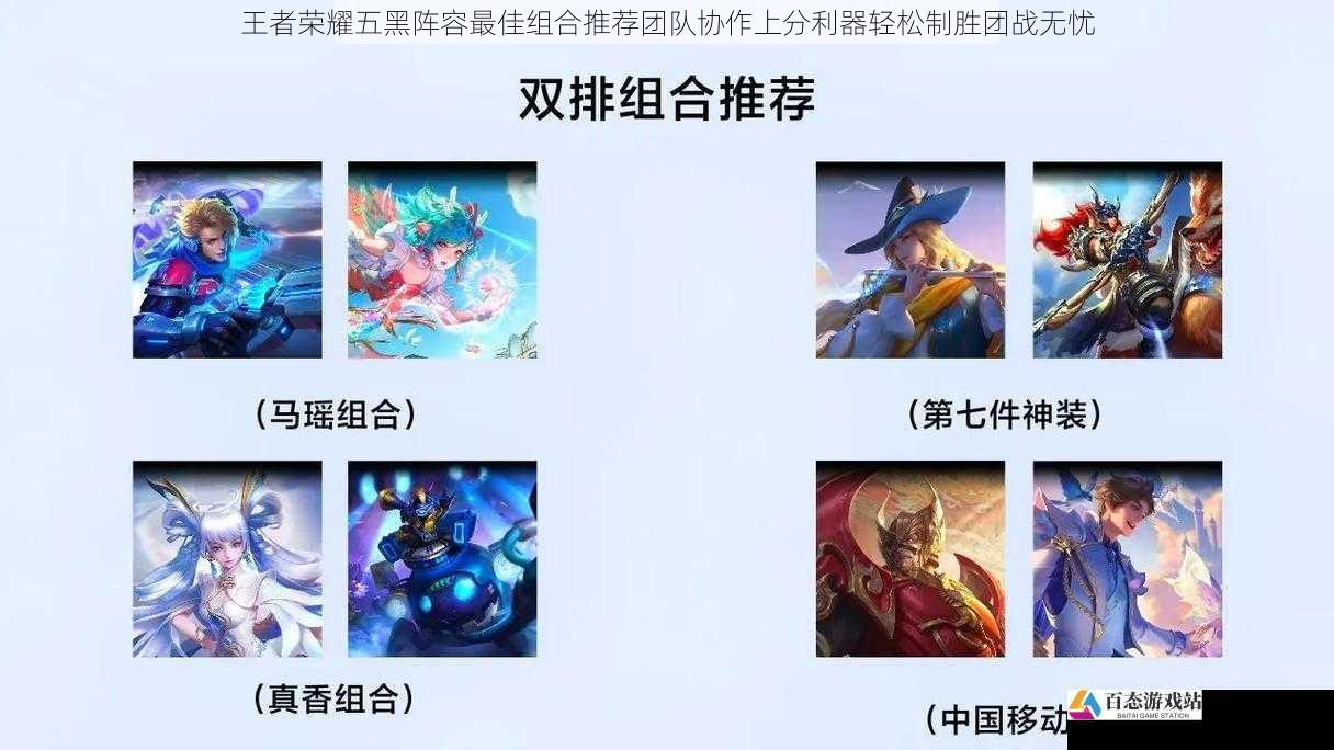 王者荣耀五黑阵容最佳组合推荐团队协作上分利器轻松制胜团战无忧