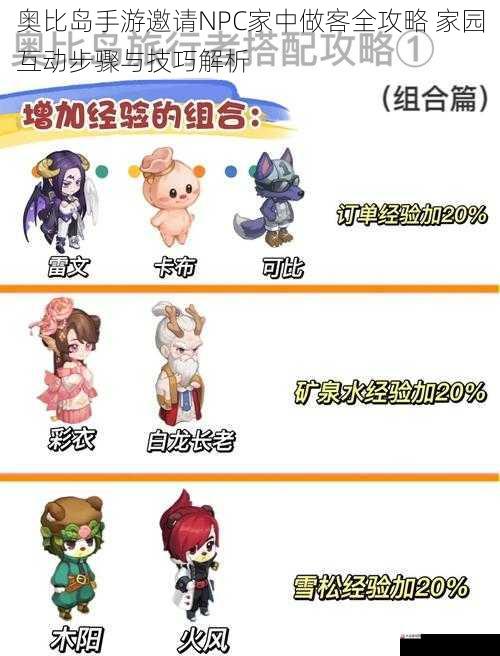 奥比岛手游邀请NPC家中做客全攻略 家园互动步骤与技巧解析